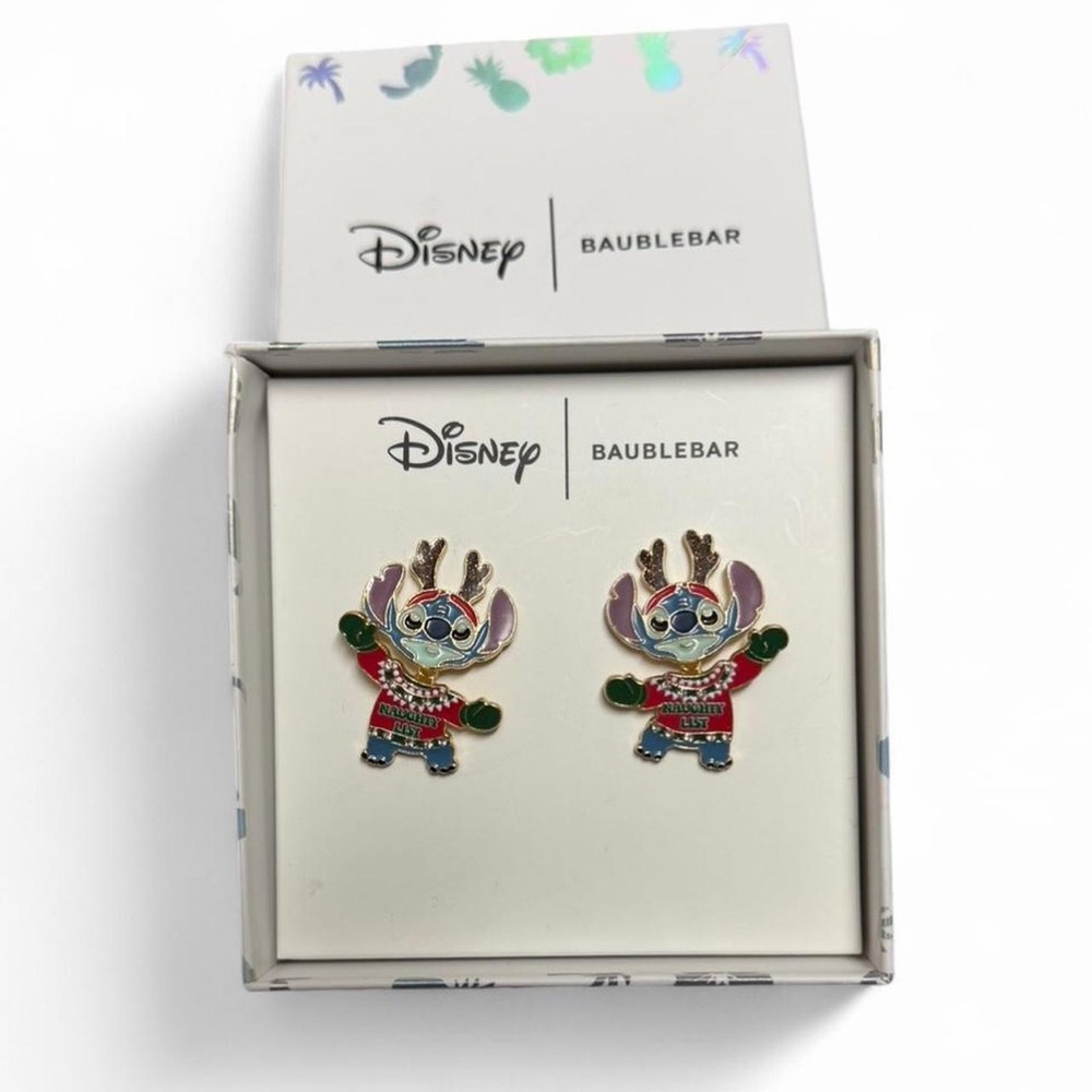 Disney x BaubleBar Stitch Reindeer Dangling Earrings